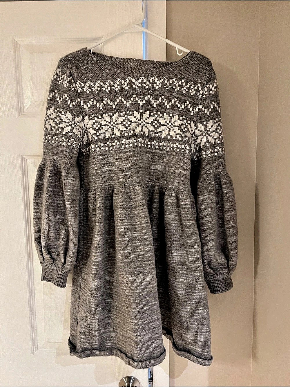 Knit Sweater Dress Grey XS Like New